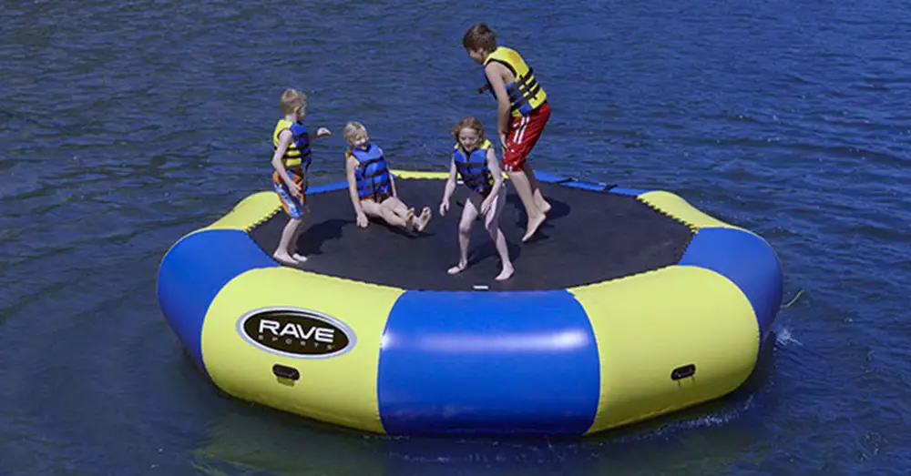 Rave Sport Aqua Jump Eclipse 120 Water Trampoline with Ladder