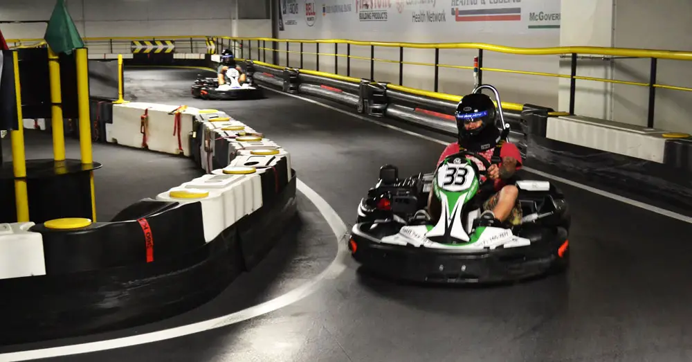 Go Kart Racer in a Turn